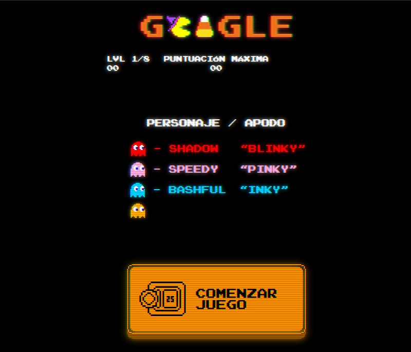 PAC MAN Halloween 2025 Edition, GOOGLE DOODLE, JUEGO